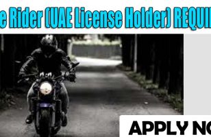 Bike Rider UAE License Holder REQUIRED DUBAI
