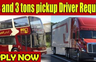Bus and 3 tons pickup Driver Required DUBAI