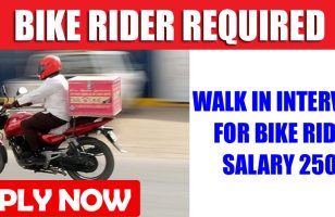 BIKE RIDER REQUIRED DUBAI