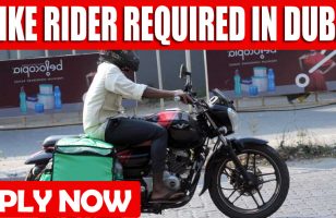 BIKE RIDER REQUIRED IN DUBAI