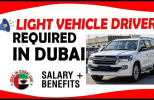 LIGHT VEHICLE DRIVER REQUIRED IN DUBAI