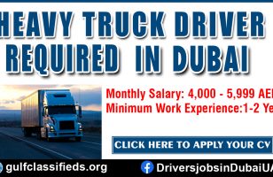 HEAVY TRUCK DRIVER REQUIRED IN DUBAI