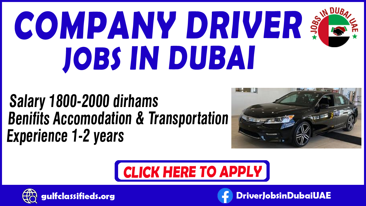 COMPANY DRIVER JOBS IN DUBAI