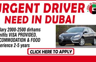 URGENT DRIVER NEED IN DUBAI