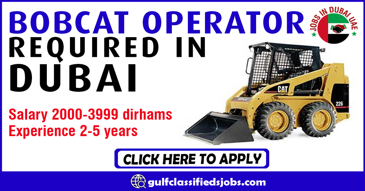 BOBCAT OPERATOR REQUIRED IN DUBAI - Gulf News Classifieds Jobs