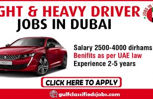 LIGHT & HEAVY DRIVER JOBS IN DUBAI