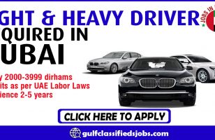 LIGHT & HEAVY DRIVERS REQUIRED IN DUBAI