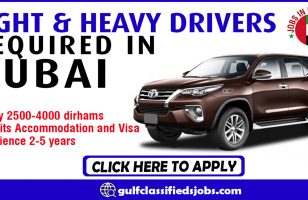 LIGHT & HEAVY DRIVERS REQUIRED IN DUBAI