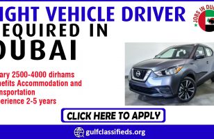 LIGHT VEHICLE DRIVER REQUIRED IN DUBAI