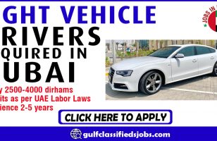 LIGHT VEHICLE DRIVERS REQUIRED IN DUBAI