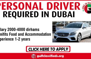 PERSONAL DRIVER REQUIRED IN DUBAI