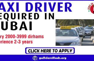 TAXI DRIVER REQUIRED IN DUBAI