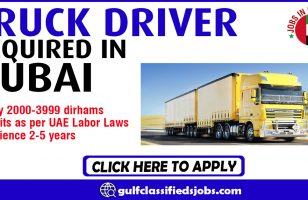 TRUCK DRIVER REQUIRED IN DUBAI