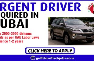 URGENT DRIVER REQUIRED IN DUBAI