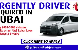 URGENTLY DRIVER REQUIRED IN DUBAI