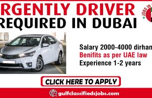 URGENTLY DRIVER REQUIRED IN DUBAI